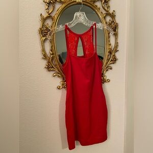 Lulus red bodycon mini dress